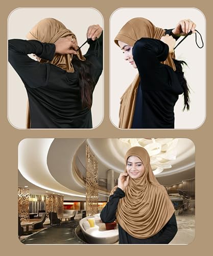 Image of Mehar Hijab Stretchable Frilled Hijab Scarf for Muslim Women | Soft Polyester Stylish Hijab for Women & Teenagers Faeezah Hijab