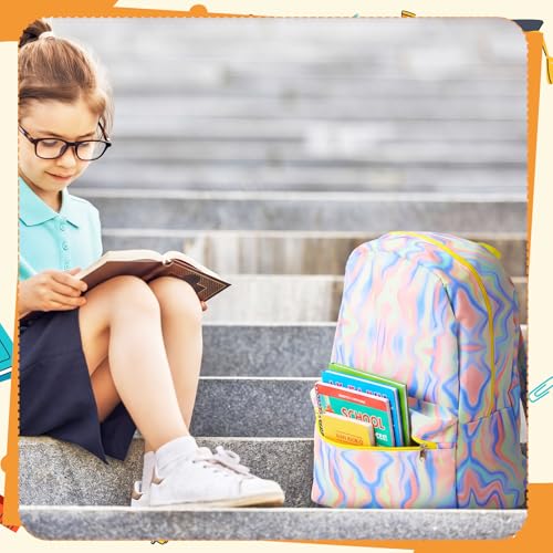 Image of Amylove 12 Pack Backpack in Bulk 17 inch Lightweight Outdoor Travel Bag Classic Bookbags Bulk for Travel Middle High (Colorful,Lovely)