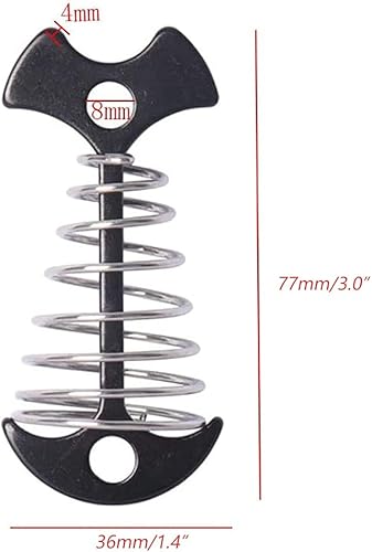 Miniatura 2 de Alnicov Juego de 10 estacas para tablones de terraza, diseño de espina de pescado con hebilla de resorte para acampar al aire libre, senderismo,