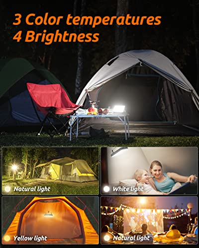 Image of Eventek LED Camping Lantern Rechargeable, 1200LM, 5 Light Modes, 20000mAh Power Bank Portable, up to 144 Hours, Emergency Light, Survival Lanterns, Floodlight for Tent, Camping, Hurricane, Hiking