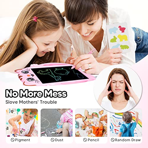 Geschenke für Mädchen LCD Schreibtafel 8,5 Zoll - Mädchen Spielzeug ab 3 4 5 6 7 8 Jahre Zaubertafel Maltafel Kinder Geburtstagsgeschenk, Adventskalender 2024 Kinder Nikolaus Geschenke Weihnachten