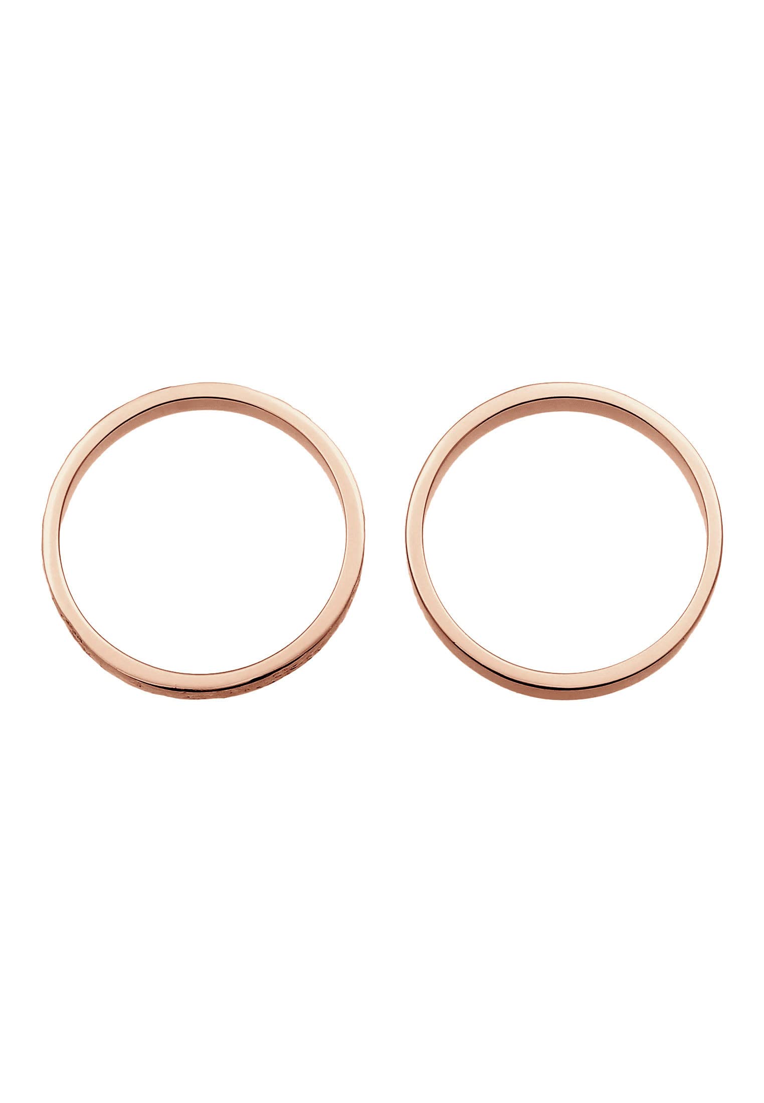 Elli Ring Damen Set Basic Look Gehämmert Kombinierbar 925 Silber