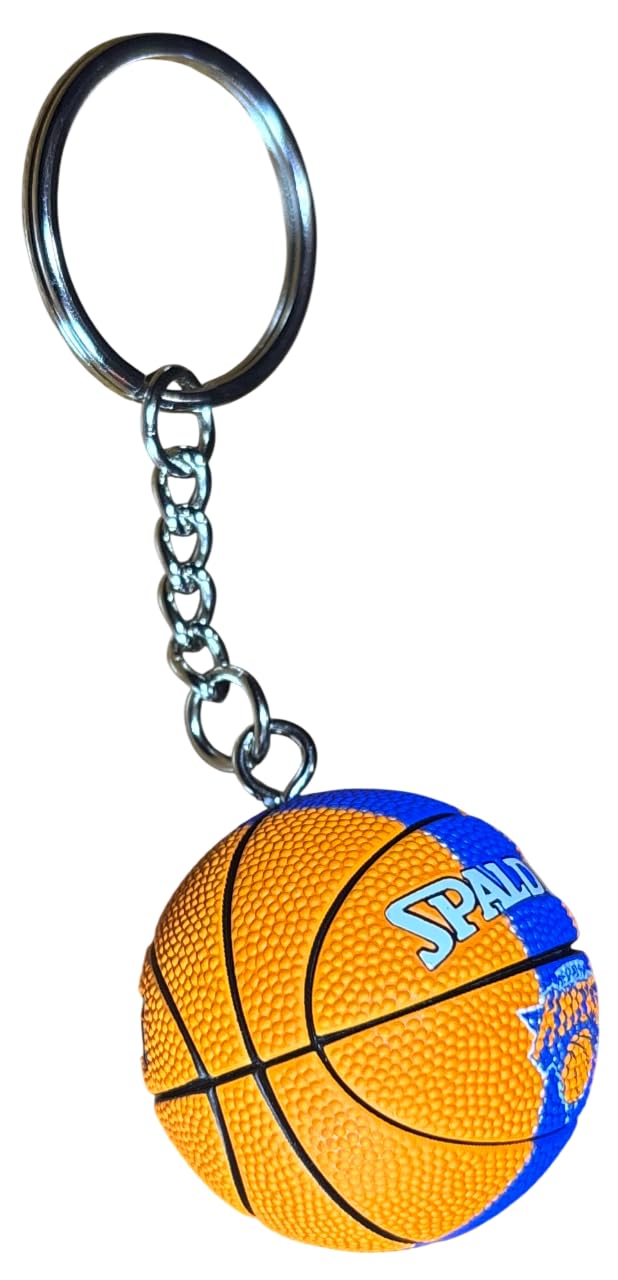 Generico Portachiavi knick palla basket arancione blu uomo donna bambino accessorio zaino fan idea regalo