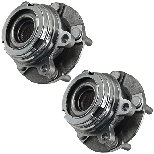 Image of TRQ Front Left and Right Wheel Bearing and Hub Assembly Set 2 Piece Compatible with 2003-2007 Nissan Murano 2004-2009 Quest