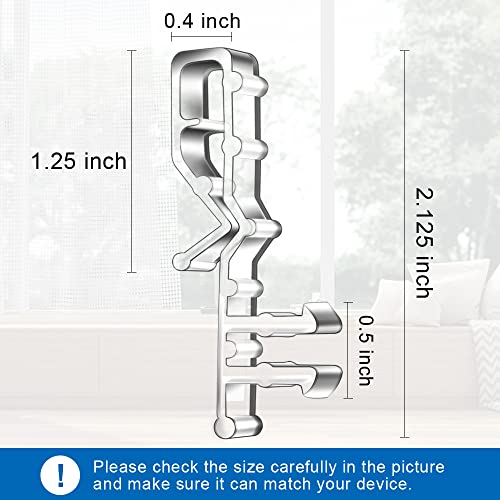 Hidden Channel Valance Clips, 2-1/8Inch Clear Plastic Valance Clips For The Valance With A Groove In The Back ( 12Pcs ) #TOP3