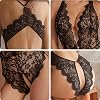 SamHeng-Sexy-Body-con-Entrepierna-a-Presion-Para-Mujer-Lenceria-Traviesa-de-Encaje-de-una-Pieza-Encaje-Transparente-Teddy-Lingerie-rofundo-V-Ropa-Interior-Ropa-de-Dormir