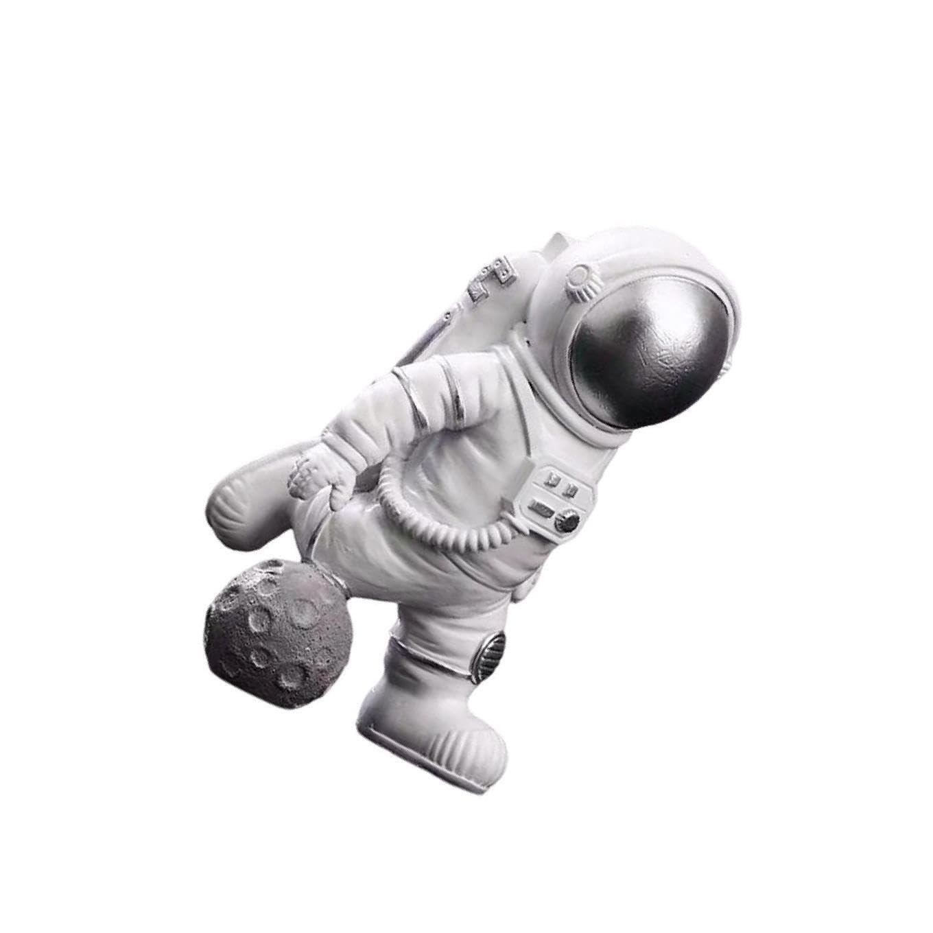 Zambuph Adorable Spaceman Statue Astronaut Sculpture Hotel Nursery Decor Crafts New Decoration, silver kick ball
