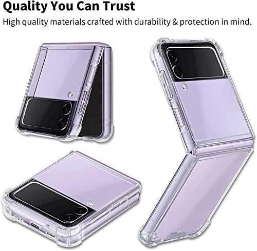 Galaxy Z Flip 4 5G Case, Galaxy Z Flip 4 Case, Full Protection [Slim Thin] [Shockproof] TPU Crystal Clear Skin Protective Case Cover For Samsung Galaxy Z Flip 4 (Clear)