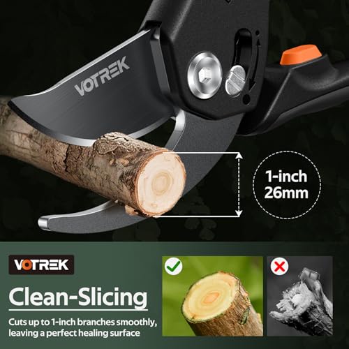 VOTREK 8.5 Inch Bypass Garden Secateurs for Weak Hands - Image 2