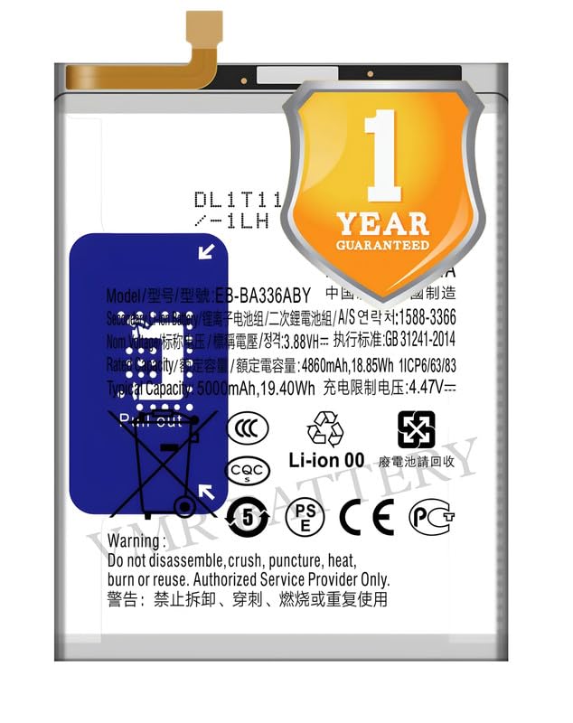 Image of Original EB-BA336ABY Battery Compatible for Samsung Galaxy A53 5G - (5000mAh) - 1 Year Warranty K7