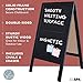 Ilyapa Wooden A-Frame Chalkboard Sign with Eraser, 40 x 20 Inch Magnetic Sidewalk Menu Board, Black Menu Display for Restaurant, Business, or Weddings