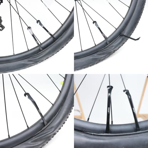 Image of Bike Spoke Wrench Tool Kit, 9 Pieces Bicycle Wheel Repair Tool Set with Tire Levers, Nipple Wrenches, and Valve Core Removal Tool