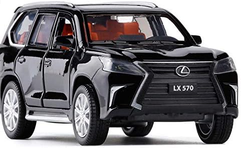 Modelcars 1:32 Scale Toy Collection Sound & Light Pullback Gift Lexus LX570 SUV Diecast Black