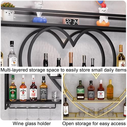 Supports de rangement de vin muraux au design fer industriel - 6