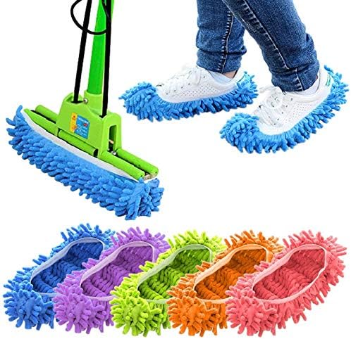 Cosywell Mop Slippers Shoes Cover Dust Duster Slippers Cleaning Floor House Washable 10 PCS 5 Pairs