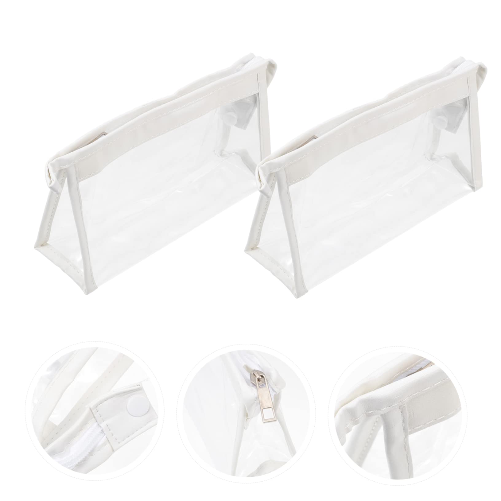 EXCEART 6pezzi Borsa Portapenne Trasparente Da Organizer Per Materiale Scolastico e Ufficio Bianco Capacità Per Penne Matite e Righelli