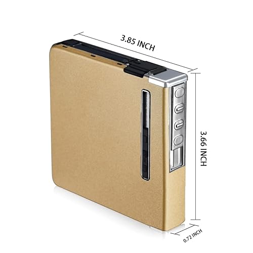 Miniatura 5 de COZYLIFE Estuche de cigarrillos de expulsión automática, dispensador automático de cigarrillos con encendedor de arco eléctrico y recargable por USB
