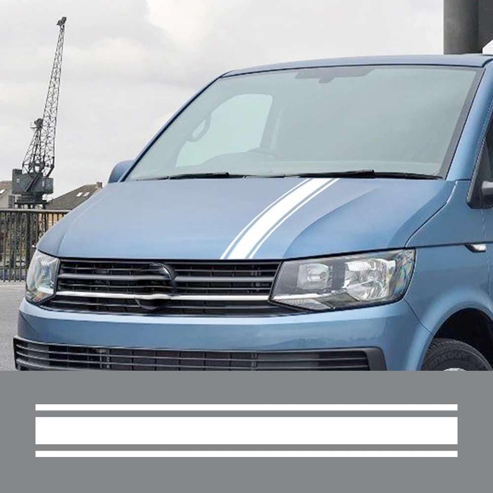 Car Hood Stickers,for VW Transporter T6 T5 Caravelle Multivan Camper Van Bonnet Styling Vinyl Decals Accessories