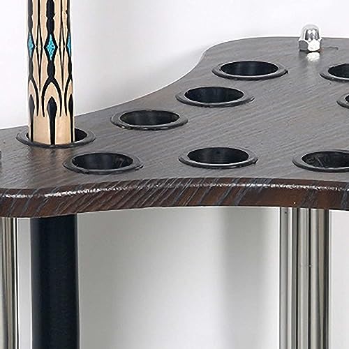 Support de queue de billard mural en bois | Range-cannes 12 emplacements compact - 5