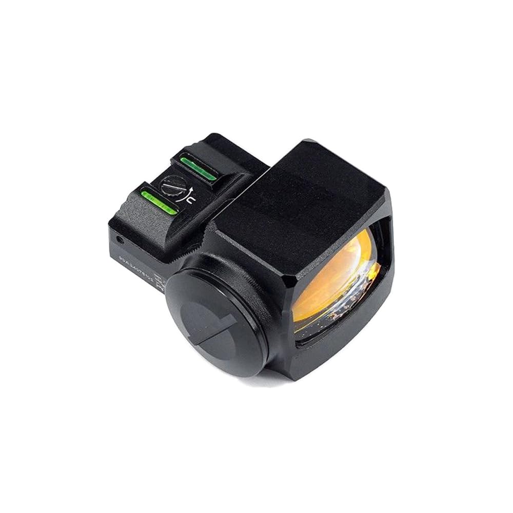 R-X - Mirilla de punto rojo de 1 x 24 mm con mira trasera de fibra óptica, montaje Glock y soporte de riel Picatinny para pistola de caza, Shake Awake