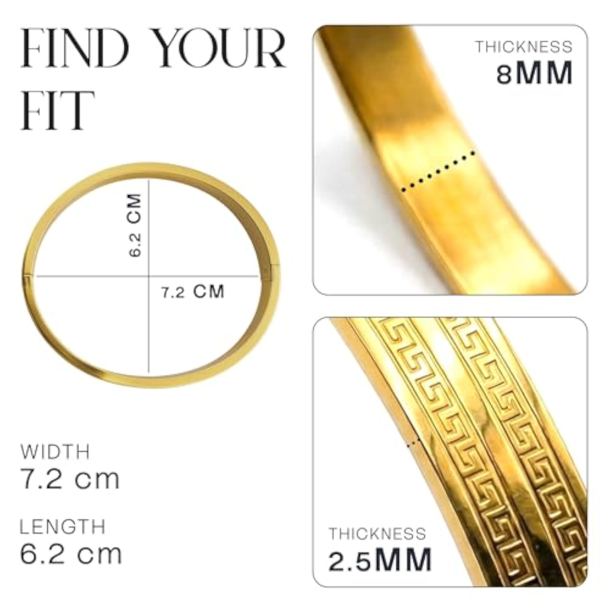 Premium Stainless Steel Kada Bracelet for Men