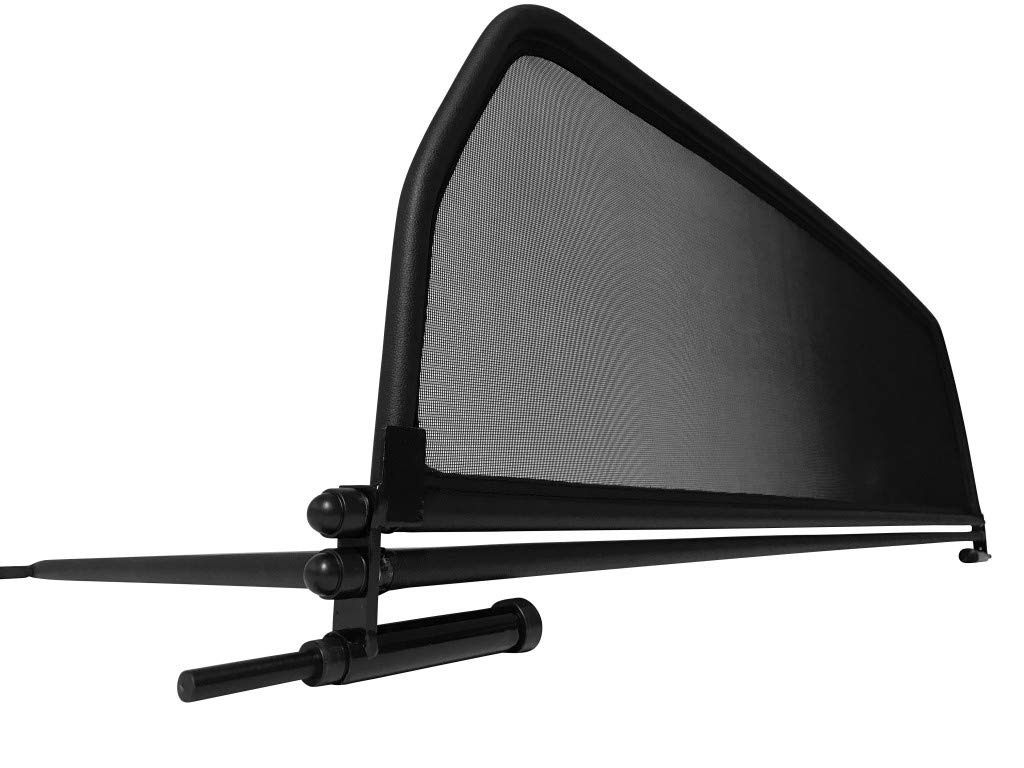 Windschott kompatibel mit VW EOS Baujahr 2006-2016 (Schwarz) – Windschott Universal mit Schnellverschluss ohne Tasche