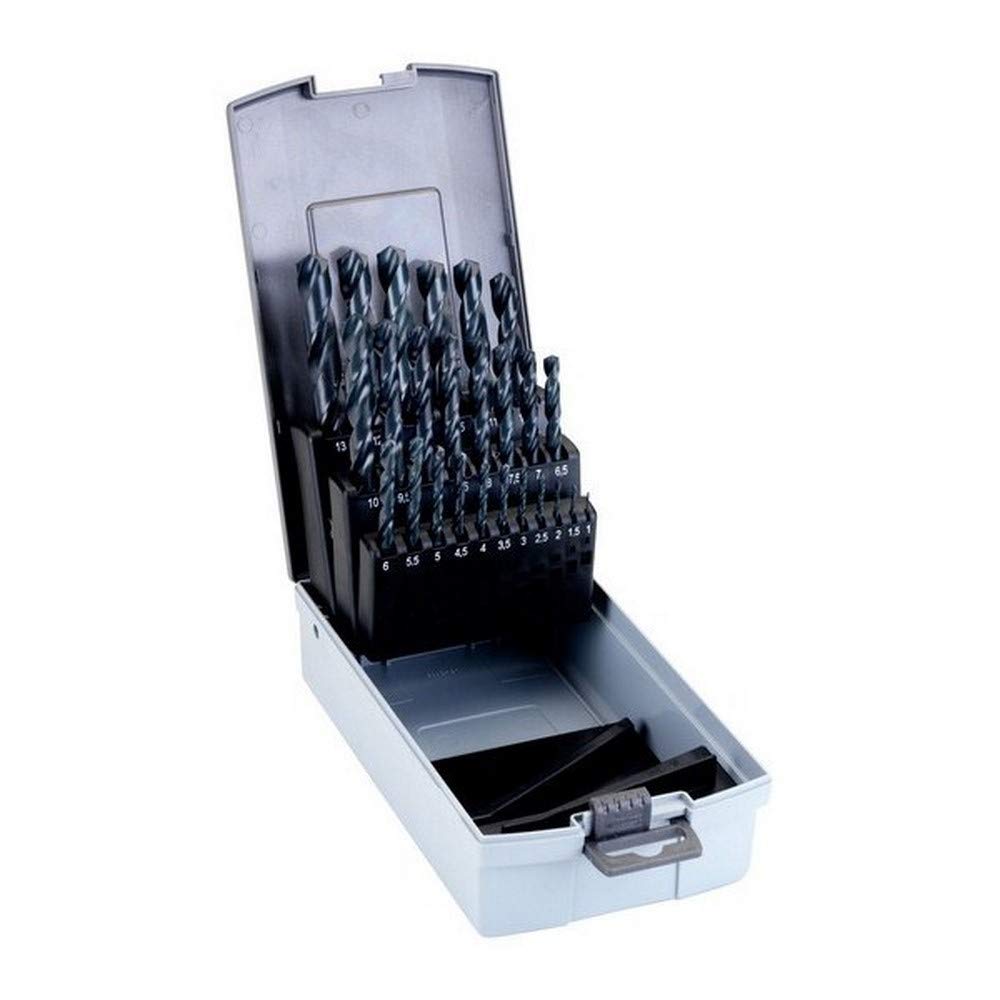 Alyco 121330 - Juego 25 brocas HSS para metal en caja metalica (1-13x0,5 mm)