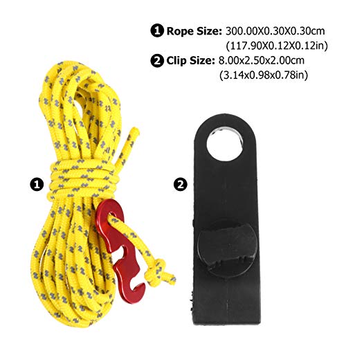 CLISPEED Clipes de Lna Reflexiva Cnjuntde Cabs de Guia de Crda de Barraca Clipes de Lna Aóris de Bar