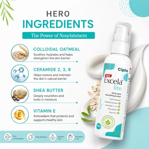Image of Excela lite Daily Skin Nourishing Lotion By Grow Key With Shea Butter & Vitamin E,100 ml