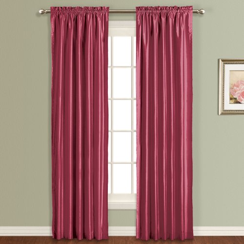 American Curtain and Home Kathryn Window Curtain, 54-Inch by 84-Inch, Burgundy