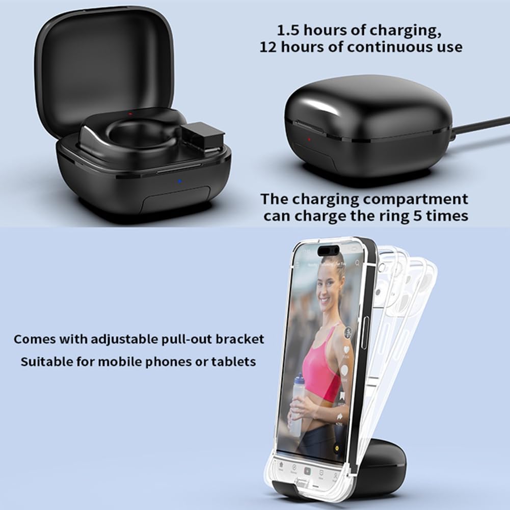 di scorrimento wireless, per dito ad aria per mouse, touchpad Bluetooth, per computer portatile/fotocamera/selfie, nero