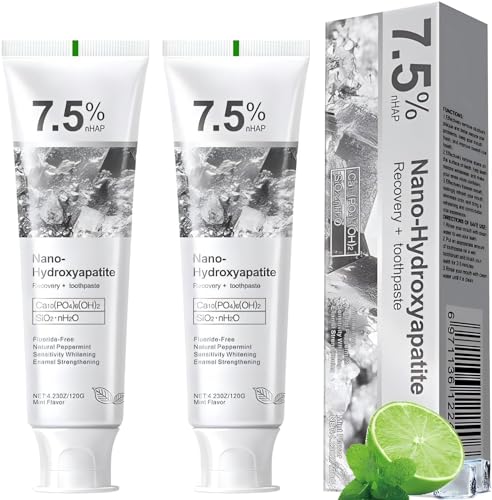 7.5% Hydroxyapatite Toothpaste 7.5% Hydroxyapatite Toothpaste for Advanced Enamel Protection Appropriate for Sensitive Teeth Gentle and Effective Formula Fresh Mint (2)