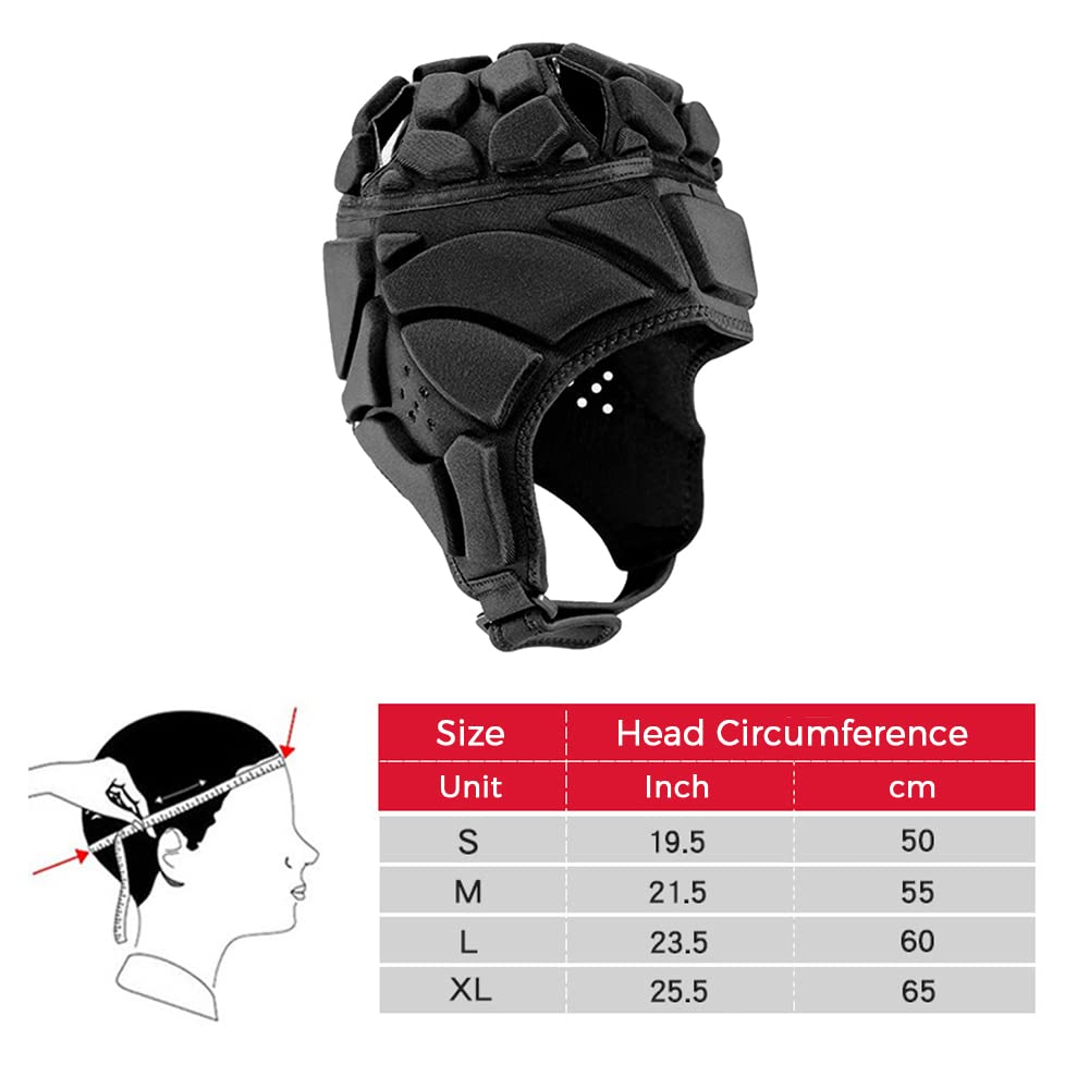 HUIOP Casco da Portiere Morbido Calcio Rugby Calcio Casco da Portiere Copricapo per Bambini Giovani Adulti,Casco da Portiere