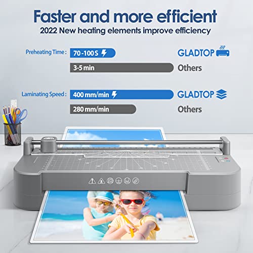 A4 Laminator Machine, Thermal Laminator With 30Pcs Laminating Sheets Build In Paper Trimmer And Corner Rounder, Personal Laminator For Home/Office/School #TOP1