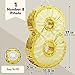 Gold Foil Number 8 Pinata - Shimmering Gold Pinatas for Birthday Party - Durable Corrugated Paper Construction - Easy-Fill Top for Quick Setup - 17 x 11.5 x 3 in