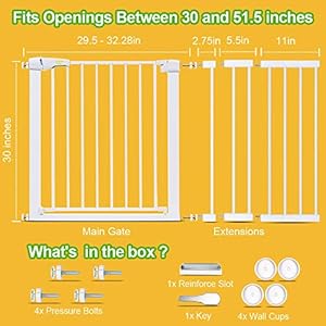   Baby-Gates-for-Doorways-and-Stairs-Adjustable-30-515-inches-Walk-Through-Baby-Gate-with-DoorDog-Gates-for-The-House-Indoor-Safety-Gates-for-Kids-or-Pets-Pressure-Mounted-Extra-Wide-Metal-Auto-Close