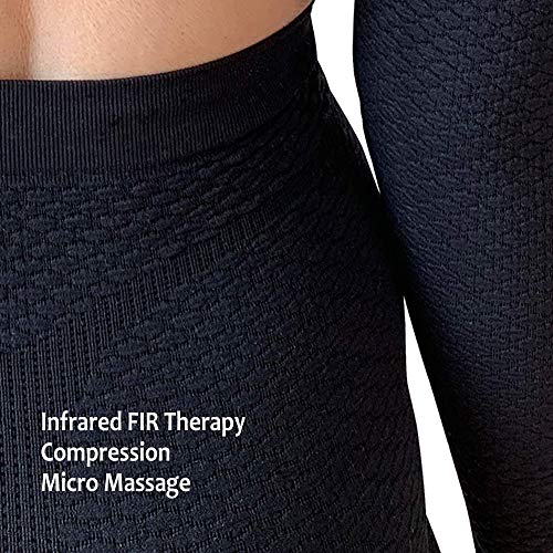 Bioflect® Capri Compression Leggings With Bioceramic Fibers And Micro-Massage Knit- For Support And Comfort - Black M/L #TOP3