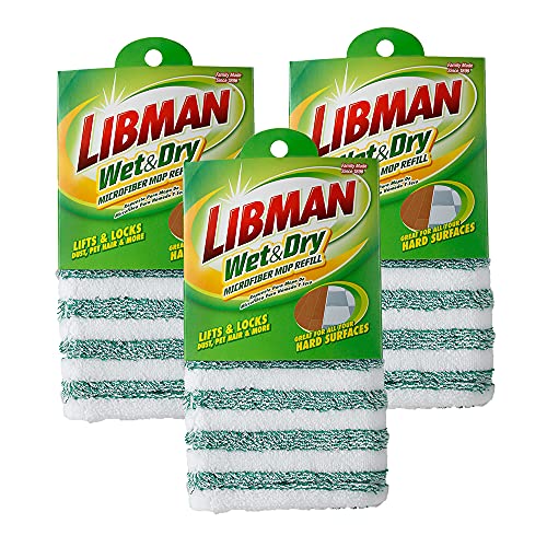 Image of Libman Wet & Dry Microfiber Mop Refill Pads, 3 Pack