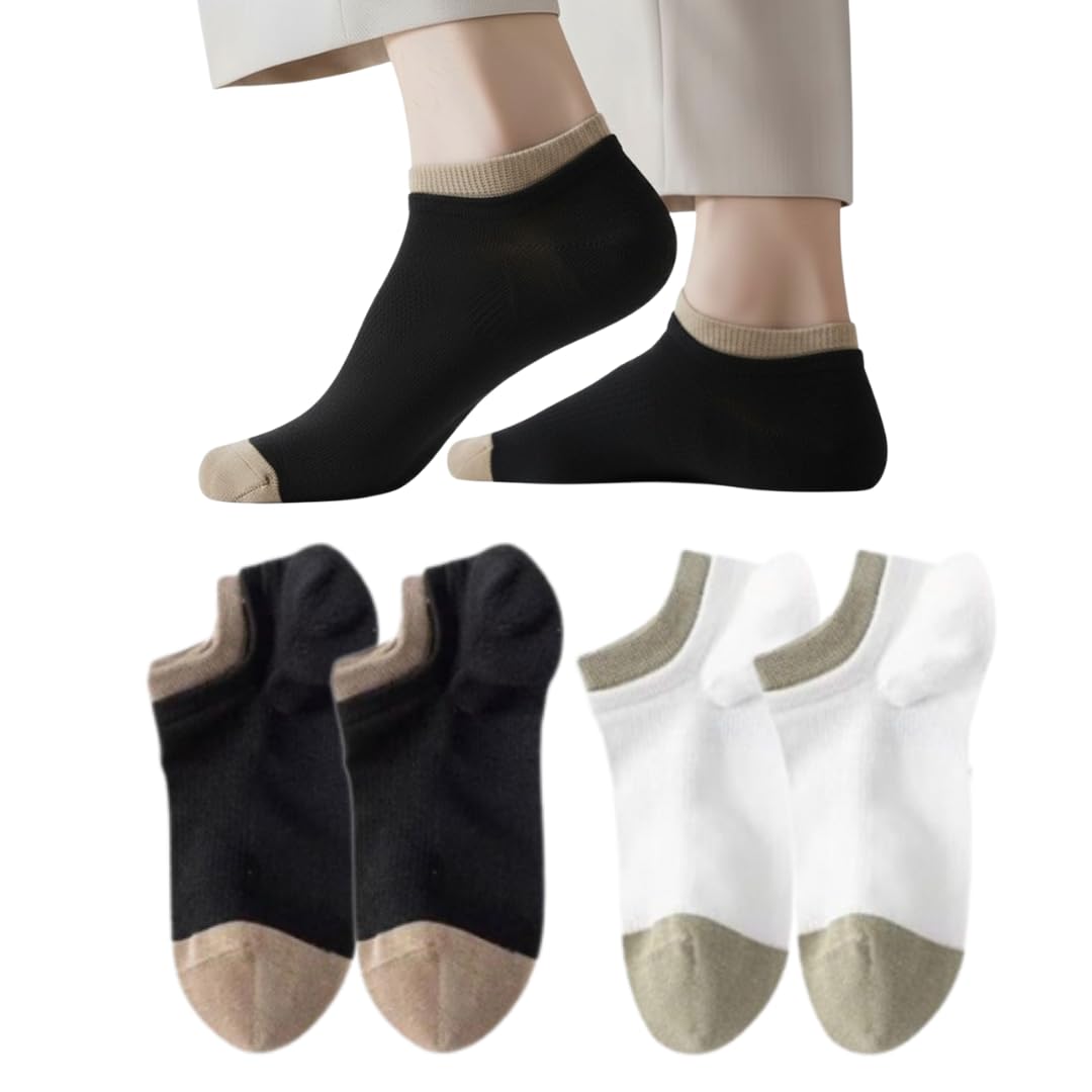black-white Unisex Ankle length Socks For Men&Women Free Size | Made With Cotton Breathable, Moisture Absorbent Combed Cotton Unisex Design socks-image-41