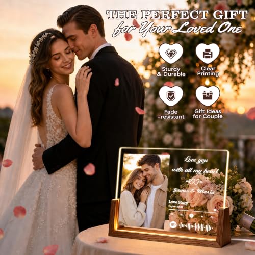 Custom Spotify Plaque With Photo Name, Personalized Gifts For Couples - Image 4