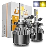 Autolizer LED Headlight Bulbs Conversion Kit Dual-Color Cool White Yellow 8000lm 6000K 3000K 2 Year...
