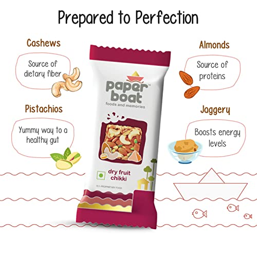 Image of Paper Boat Dry Fruit Chikki, (Pack of 10, 25g Each), Paper Boat Jamun, Fruit Juice, Zero Sugar Low-Calorie Drink, (Pack of 6, 200ml each) No Added Preservatives and Colours