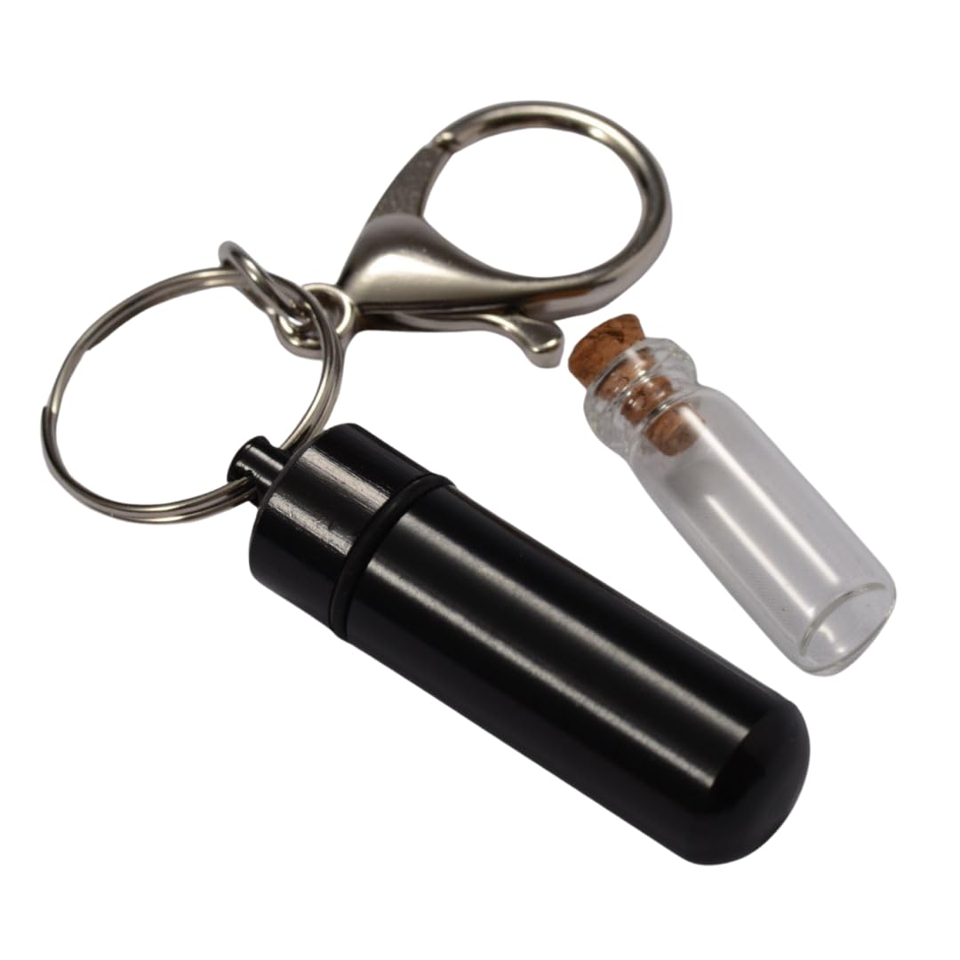 Amazon | Pettieland 遺骨 カプセル キーホルダー ガラス管付き 二重