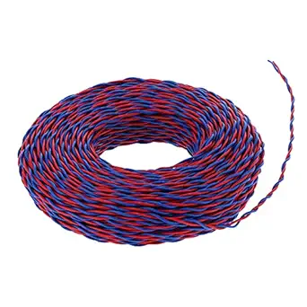 Ubersweet Electrical Wire, 2 Core Copper Wire Red+blue 100m AC300V for Small Electric Tools for Meters for Household Appliances for Instruments