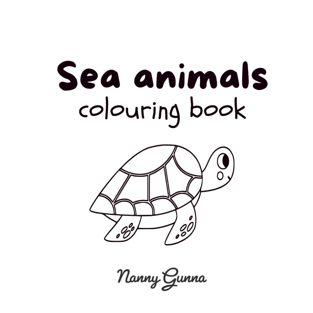 Sea animals colouring book