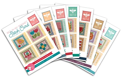 Bee in my Bonnet by Lori Holt - Stitch Cards Bundle - 7 Sets (A - G)
