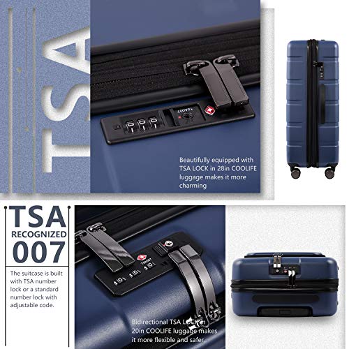 coolife luggage set lock