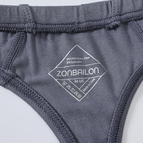 ZONBAILON Men's G String Low Rise Thong Underwear T Back4