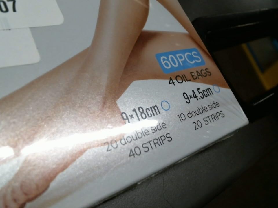 GREBIKE 60PCS Wax Strips for Hair Removal - 40 Body &...