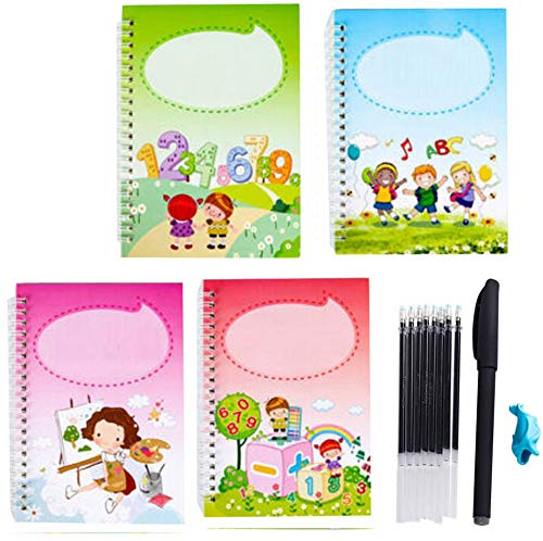 Kariwell Digital English Letter Calligraphy Copybook, Magic Calligraphy That Can Be Reused Handwriting Copybook Set for Kid Writing